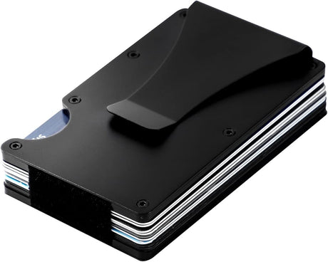 Metal Wallet Credit Card Holder with Storage Pouch
