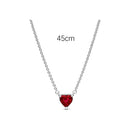 Red Heart Necklace, Timeless Red Heart Jewelry for Women, Elegant Gift