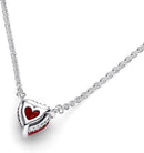 Red Heart Necklace, Timeless Red Heart Jewelry for Women, Elegant Gift