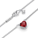 Red Heart Necklace, Timeless Red Heart Jewelry for Women, Elegant Gift