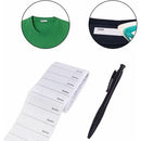 Fonepro School Name Labels 200 pcs Iron-On Woven Name Labels for School White Write-On Labels