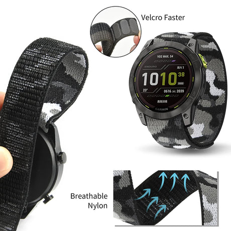 Garmin Enduro 2 Fenix 6X 6 Pro 5X 5 Plus 7X 7 Epix Gen 2 Compatible 26mm 22mm Ultralight Nylon Watch Band Bracelet