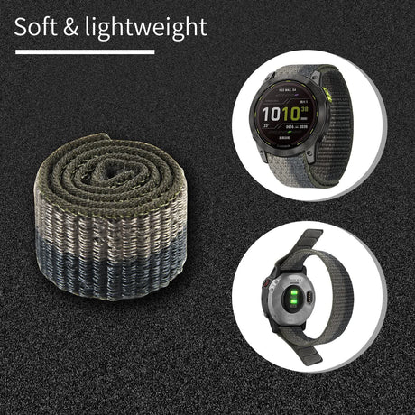 Garmin Enduro 2 Fenix 6X 6 Pro 5X 5 Plus 7X 7 Epix Gen 2 Compatible 26mm 22mm Ultralight Nylon Watch Band Bracelet