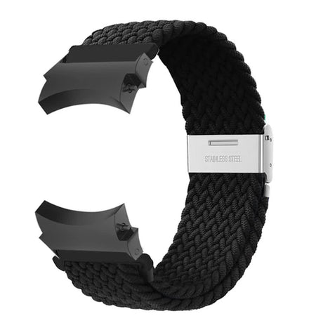 Compatible with Samsung Galaxy Watch 4 5 6 Pro Classic 20mm Strap Black Nylon Band 40mm 43mm 44mm 45mm 47mm