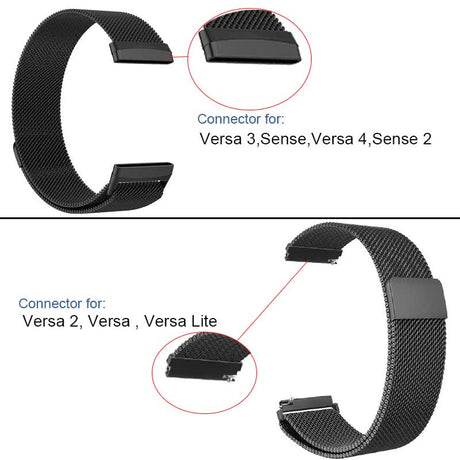 Fitbit Versa 2 3 4 Lite Sense Band Replacement Magnetic Milanese Bracelet Rose Pink Watch Strap
