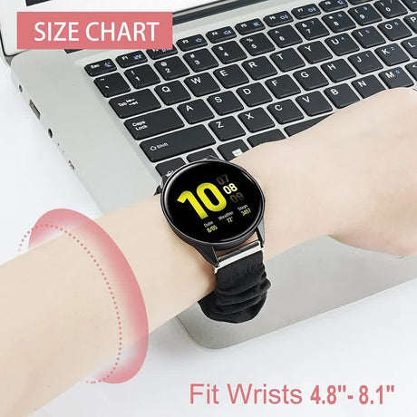 Samsung Galaxy Watch Band 40mm 44mm 42mm Classic Scrunchies Bracelet Black Compatible with Galaxy Watch 4 6