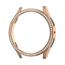 Diamond-Coated Rose Gold Case with PC Single Row Protection Compatible with Samsung Galaxy Watch 6 5 4 40mm