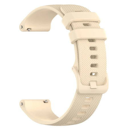 Garmin Band 20mm/22mm Beige Silicone Strap Compatible with Garmin Venu 3, Forerunner 265/255/245, Vivoactive 4, Venu Sq 2 Plus