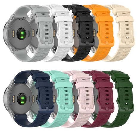 Garmin Band 20mm/22mm Beige Silicone Strap Compatible with Garmin Venu 3, Forerunner 265/255/245, Vivoactive 4, Venu Sq 2 Plus
