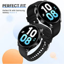 Samsung Galaxy Watch 4 5 6 Screen Protector Case 40mm 44mm with Silicone TPU Bumper Black Compatible with Galaxy Watch6 44mm