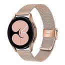 Stainless Steel Bracelet Compatible with Samsung Galaxy Watch 4 5 6 40mm 44mm Mesh Loop Bling Case Gold Set