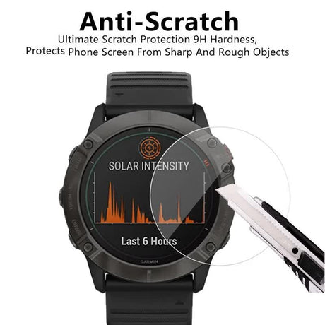 Garmin Fenix Screen Protector Tempered Glass Compatible with Fenix 7X 7S 7 6X 6S 6 Pro 5 5S 5X Plus 1pc