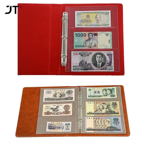 3-Compartment Loose Leaf Banknote Album Page Holder 80x177mm for Collectors 10 pcs/1 pc