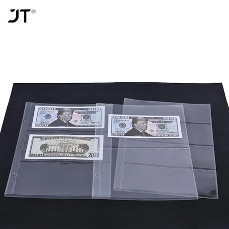 3-Compartment Loose Leaf Banknote Album Page Holder 80x177mm for Collectors 10 pcs/1 pc