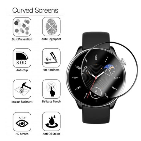 Amazfit GTR 4 3 2 Pro 2E Mini GTR3 Screen Protector Compatible with Amazfit GTR Full Cover Protective Film 1-2 Pieces