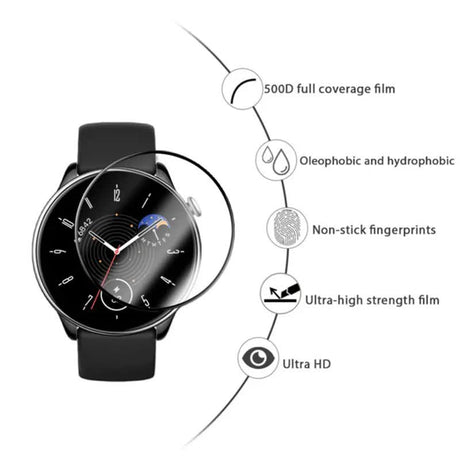 Amazfit GTR 4 3 2 Pro 2E Mini GTR3 Screen Protector Compatible with Amazfit GTR Full Cover Protective Film 1-2 Pieces