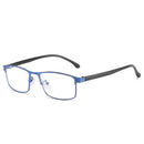 Blue Light Blocking Glasses for Men Women Ready-made Square Metal Frame Myopia Diopter 0 to -6.0 Anti Blue Light with 3 Pairs