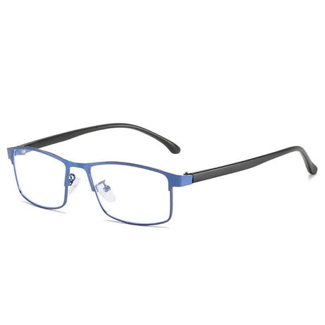 Blue Light Blocking Glasses for Men Women Ready-made Square Metal Frame Myopia Diopter 0 to -6.0 Anti Blue Light with 3 Pairs