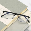 Blue Light Blocking Glasses for Men Women Ready-made Square Metal Frame Myopia Diopter 0 to -6.0 Anti Blue Light with 3 Pairs