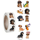 Cartoon Animal Roll Stickers 500pcs Self-Adhesive Waterproof Paper, Bee Horse Dog Chicken Frog Unicorn, for Notebooks Compatible with Hefe