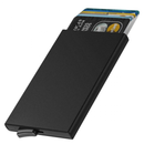 RFID Protected Aluminum Smart Card Holder Pop-Up Black 1pc