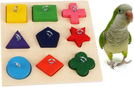 Wooden Bird Puzzle Toy for Parrots Compatible with Educational Bird Feeder Chew Toys