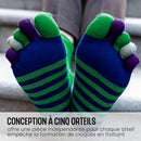 Men's Sports Five Finger Socks with Split Toe Design