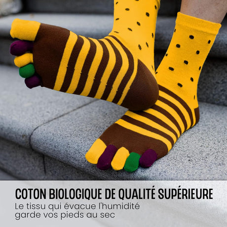 Men's Sports Five Finger Socks with Split Toe Design