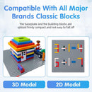 LEGO Compatible Building Base Plates Classic 4 Pack Light Gray 25.5 x 25.5 cm for Children