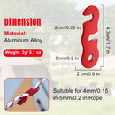 Aluminum Rope Tensioner Adjuster, 16pcs Red, Tent Wind Rope Buckle Compatible with Camping Hiking Backpacking Picnic Outdoor Accessories