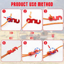 Aluminum Rope Tensioner Adjuster, 16pcs Red, Tent Wind Rope Buckle Compatible with Camping Hiking Backpacking Picnic Outdoor Accessories