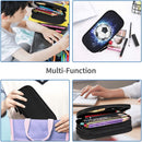 Soccer Blue Sports Pencil Case with Zippers Spacious and Durable Soccer Motif