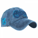 Blue Baseball Cap for Men and Women, Washed Full Cap Fringed Sun Hat