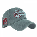 Blue Baseball Cap for Men and Women, Washed Full Cap Fringed Sun Hat