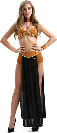 Princess Leia Captive Adult Costume Halloween Cosplay Black M Size Womens Sexy Costume