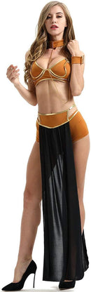 Princess Leia Captive Adult Costume Halloween Cosplay Black M Size Womens Sexy Costume