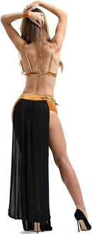 Princess Leia Captive Adult Costume Halloween Cosplay Black M Size Womens Sexy Costume