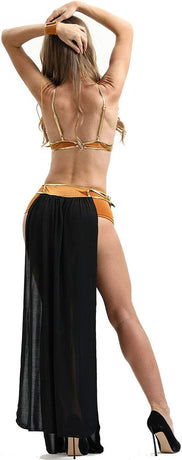 Princess Leia Captive Adult Costume Halloween Cosplay Black M Size Womens Sexy Costume