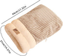 Cozy Cat Sleeping Bag Warm Washable Pet Bed Gray Size L 34x20x20cm