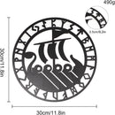 Metallic Viking Wall Art Nordic Compass Decor for Bedroom Living Room
