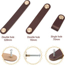 Leather Furniture Handles 128 mm Light Coffee 4 pcs Compatible with Vintage Cabinets Dressers Kitchen Drawers