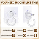 9 pcs Self-Adhesive Heavy Duty Plastic Ceiling Hooks White Compatible with Under Cabinet Hanging Tools