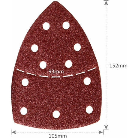 Compatible with Bosch PSM 100A PSM 160 PSM 200 AES PSM 18 PDA 180 Sandpaper 105mm x 152mm Grit P40 60-Pack
