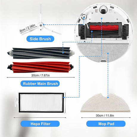 Roborock Q8 Max Q8 Max+ Q5 Pro Replacement Parts Accessory Kit Compatible with Roborock