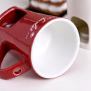 Tealight Fondue Set Ceramic Melting Pot for Chocolate Dessert Red