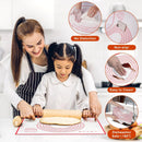 Silicone Rolling Pin 70x50cm Non-Stick Non-Slip Baking Mat for Cakes Pizza Red