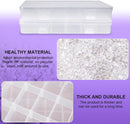 2 Pack Transparent 18-Compartment Adjustable Plastic Storage Box for Snacks Candy Nuts Jewelry with Lids