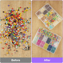2 Pack Transparent 18-Compartment Adjustable Plastic Storage Box for Snacks Candy Nuts Jewelry with Lids