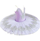 Ballet Tutu Dress Swan Dance Performance Costume for Girls Purple 160cm