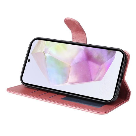 Samsung A56 5G Compatible PU Leather Wallet Case Pink